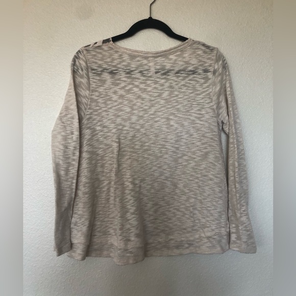 Xhilaration juniors sweetheart neckline lace long sleeves knit t shirt - Picture 5 of 9